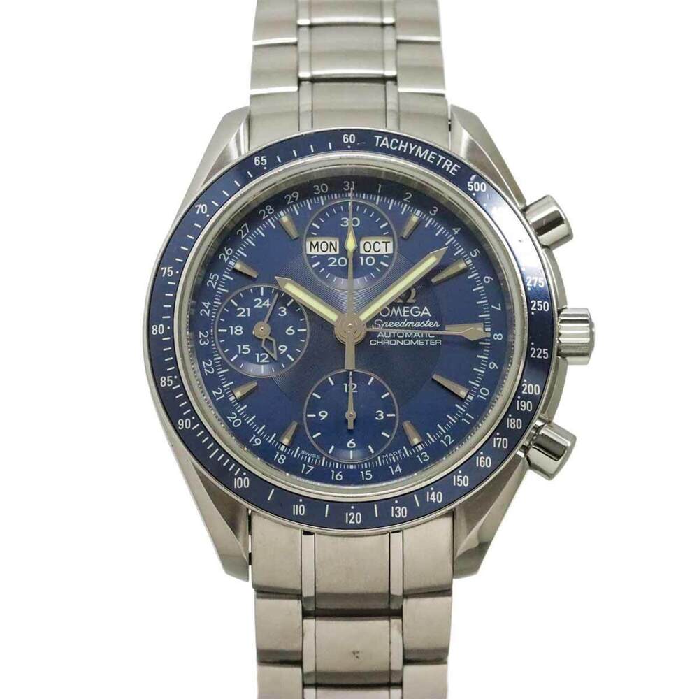 Omega Speedmaster Triple Calendar 3222.80 Men's Watch Blue Automatic Self-win...